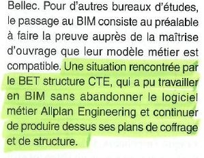 Allplan à l&#039;honneur dans Les Cahiers Techniques du Bâtiment au mois d&#039;avril