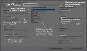 Paramétrage des feuilles