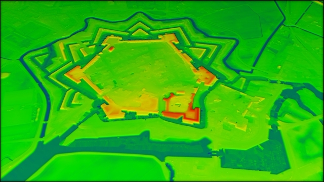 Modèle numérique LiDAR HD, Citadelle de Gravelines, Nord (59)