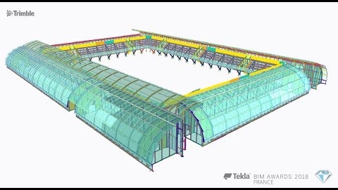 Tekla France BIM Awards 2018 - VIRY : Modernisation du stade Roland Garros, court de serres