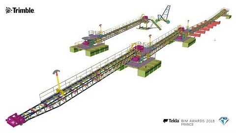 Tekla France BIM Awards 2018 - SODRAMEC : Ensemble de convoyeurs flottants