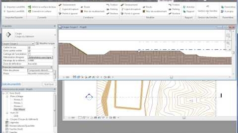 Modéliser rapidement une plateforme et des talus dans Revit