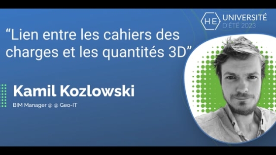 Lien entre les cahiers des charges et les quantités 3D - Kamil Kozlowski