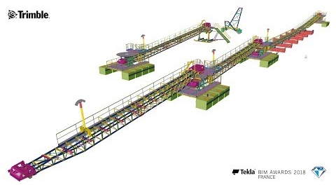 Tekla France BIM Awards 2018 - SODRAMEC : Ensemble de convoyeurs flottants