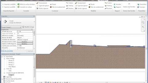 Des Mur de soutènement dans Revit